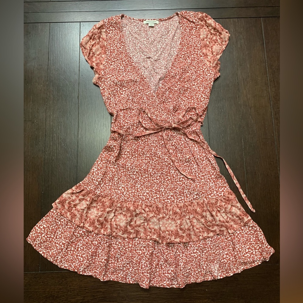 American Eagle Short Sleeve Layered Dress